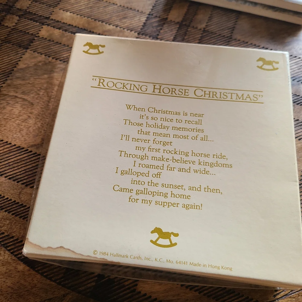 Hallmark rocking horse ornament 1984